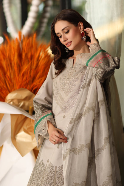 Charizma | Infinity Lawn | 3-PC Unstitched Embroidered Lawn Collection IN6-01 - Luxury Dress - available at Maria Faisal in UK and USA.