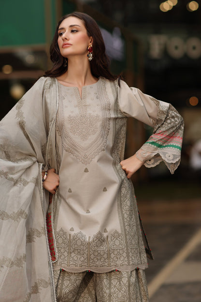 Charizma | Infinity Lawn | 3-PC Unstitched Embroidered Lawn Collection IN6-01 - Luxury Dress - available at Maria Faisal in UK and USA.