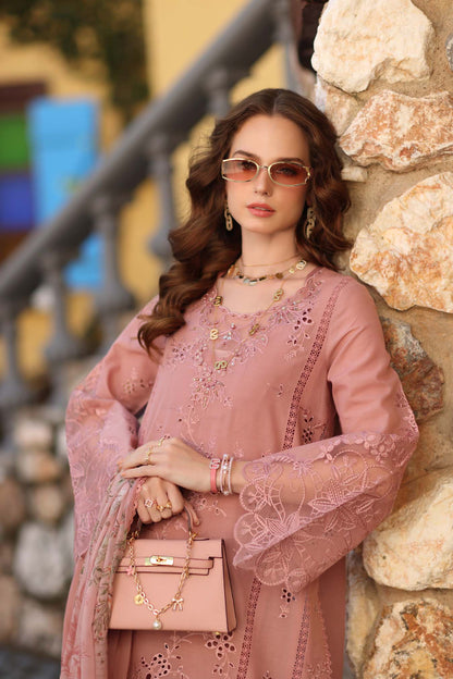 Noor by Saadia Asad | Luxe Chikankari 26 | D8 - B - Petal Pink - Luxury Dress - available at Maria Faisal in UK and USA.