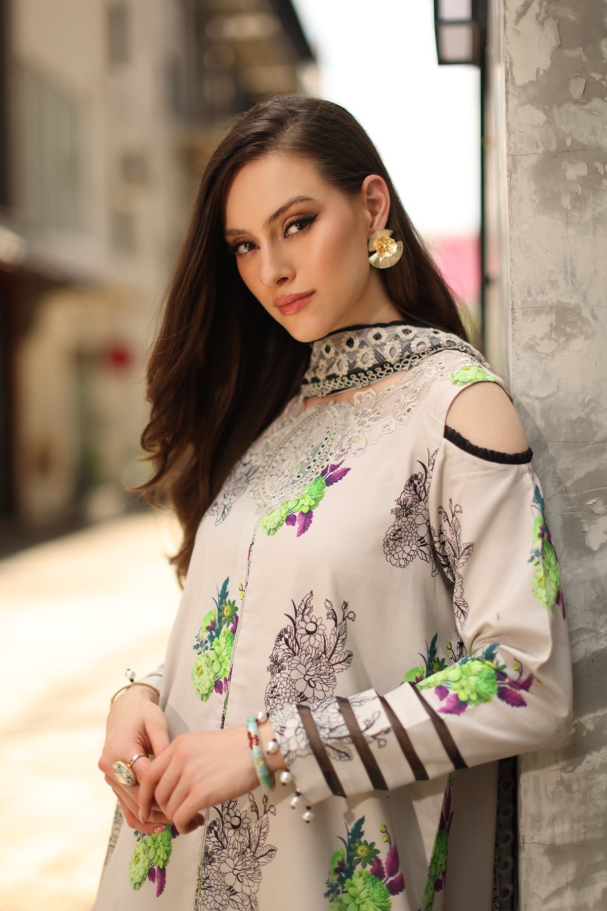 Charizma | Combination Lawn | CC6-23 - Luxury Dress - available at Maria Faisal in UK and USA.