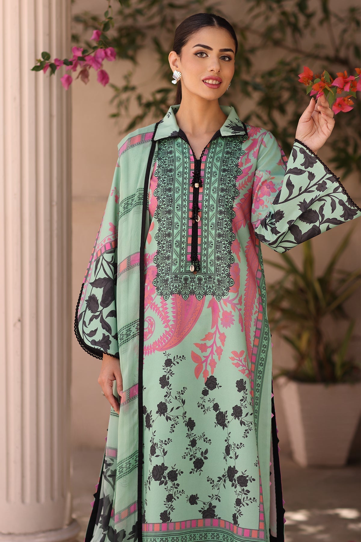 Charizma | C Print Lawn | CP6-19 - Luxury Dress - available at Maria Faisal in UK and USA.