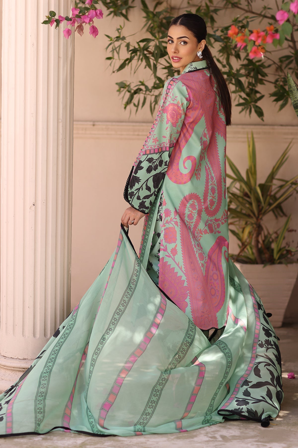 Charizma | C Print Lawn | CP6-19 - Luxury Dress - available at Maria Faisal in UK and USA.