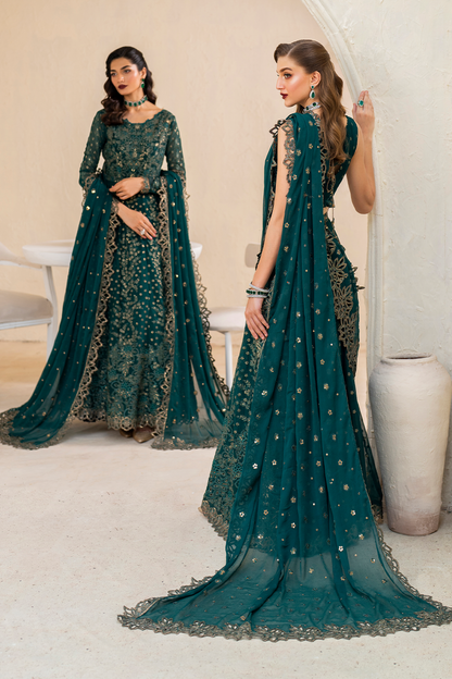 Iznik | Chinnon Chiffon | CC-47 Embroidered Chiffon - Ladies Clothes - Maria Faisal