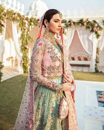 Gulaal | Wedding Formals | Joli Embroidered Net 3-Piece Suit WS-03 - Designer Dress with Intricate embroidery and embellishments. Shop elegent wedding dress at Maria Faisal.