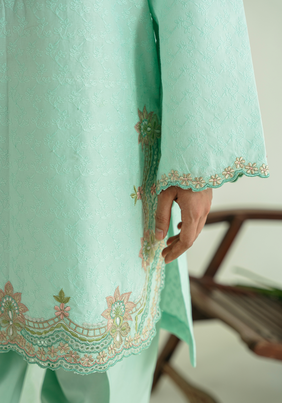 Zarqash | Whispers of Summer | SERENE BLOOM - Casual Dress - available at Maria Faisal in UK and USA.