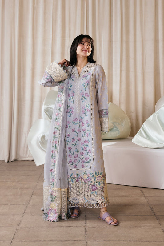 Maryam Hussain | Luxury Lawn 26 Vol 2 | Pari - Luxury Dress - available at Maria Faisal in UK and USA.