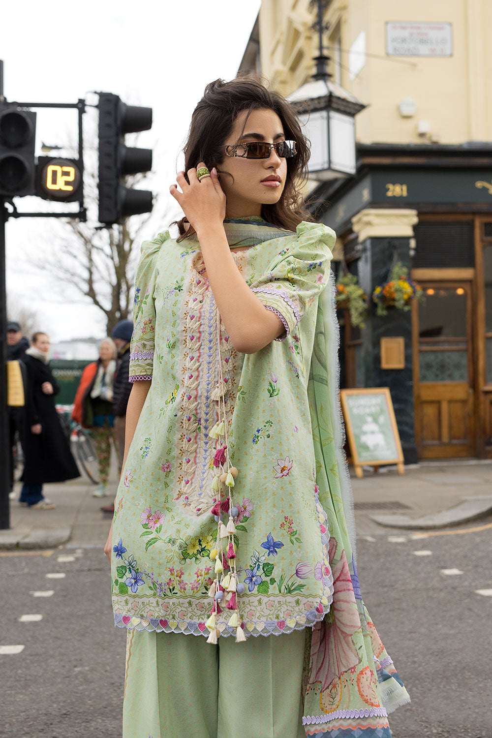 Sobia Nazir | Prints 26 | 2A - Luxury Dress - available at Maria Faisal in UK and USA.