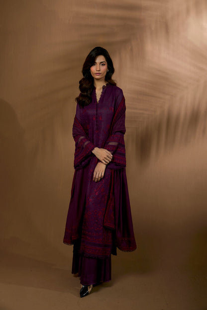 Sobia Nazir | Winter Shawl 25 | Design 2B - Formal Dress - available at Maria Faisal in UK and USA.