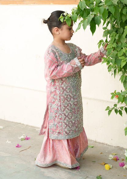 3 Piece Embroidered Chiffon Suit - Kids Clothing - available at Maria Faisal in UK and USA.