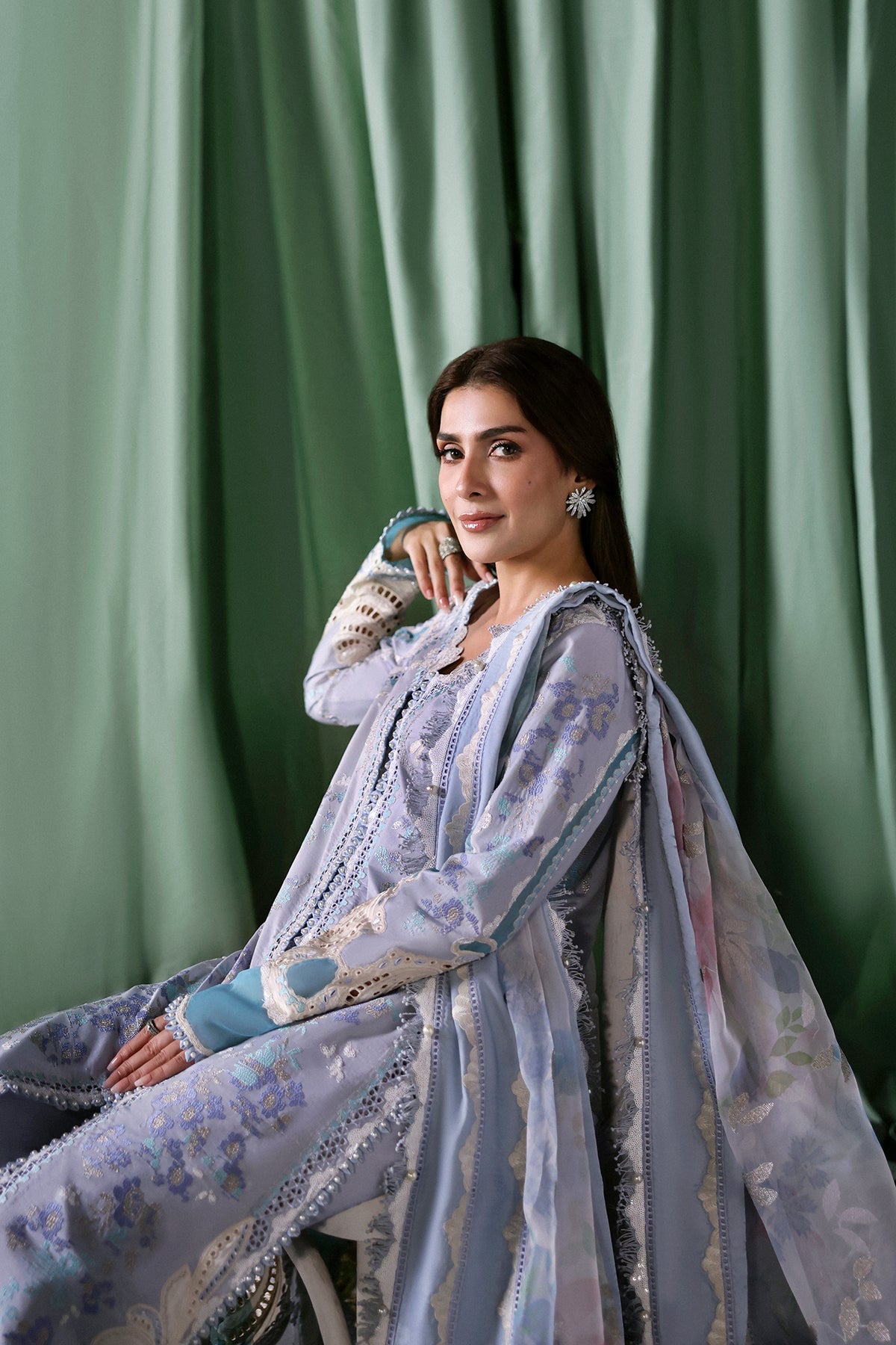 Afrozeh | A Lawn 26 | CHLORIS - Luxury Dress - available at Maria Faisal in UK and USA.