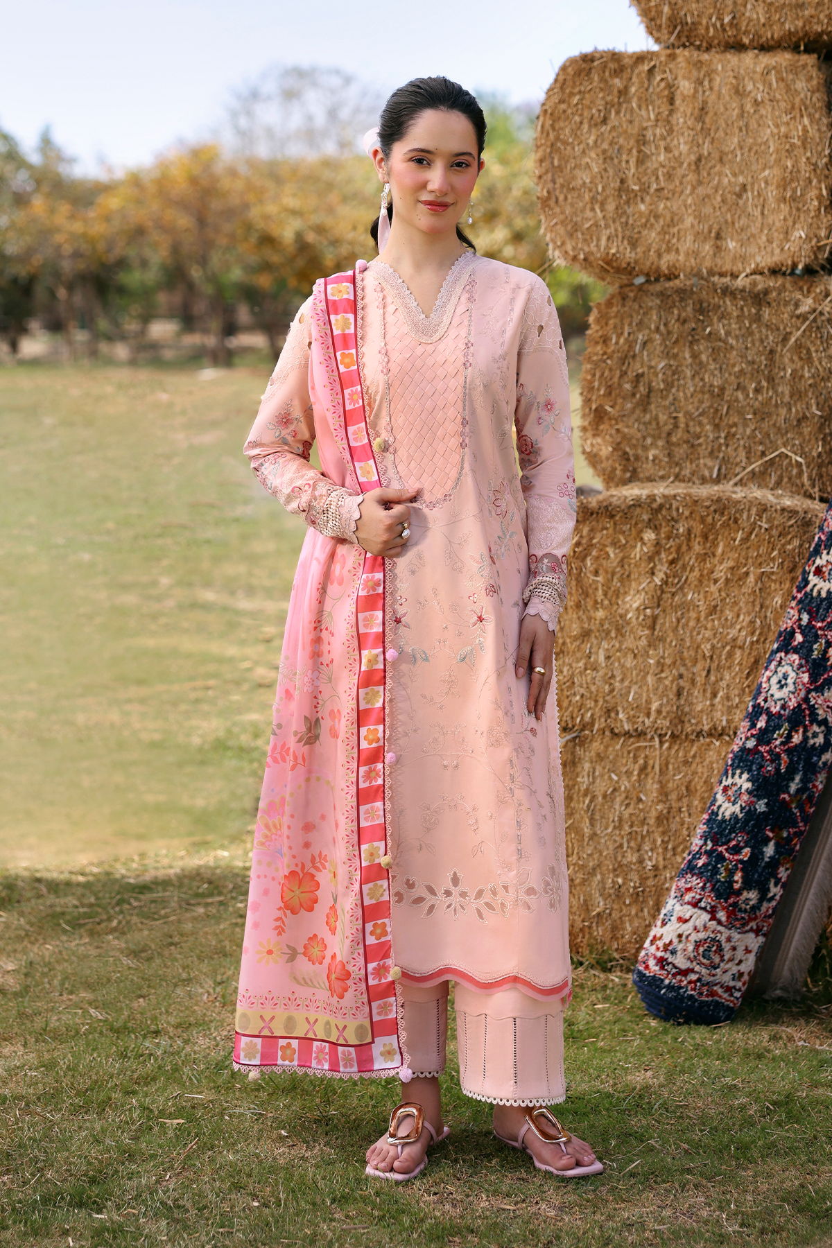 Zarposh | Summer Soiree |Selyn - Luxury Dress - available at Maria Faisal in UK and USA.