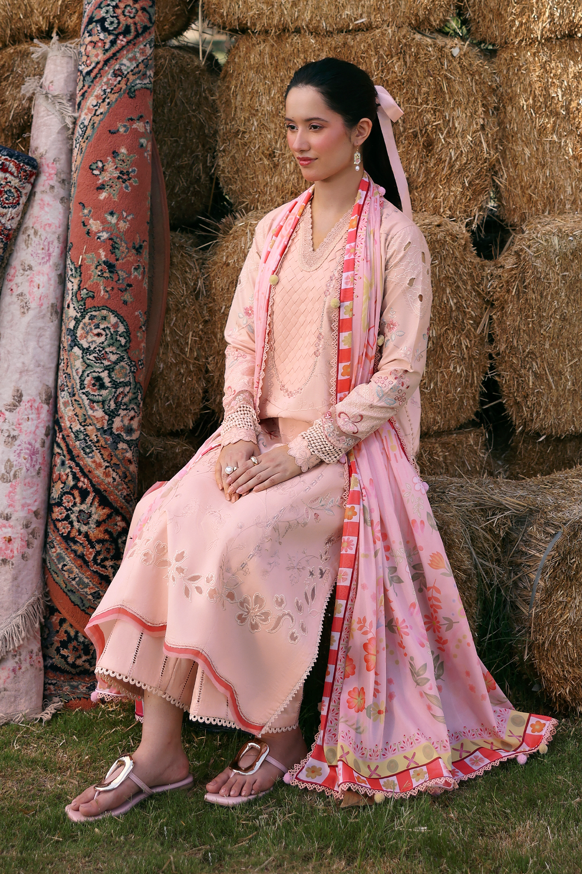 Zarposh | Summer Soiree |Selyn - Luxury Dress - available at Maria Faisal in UK and USA.