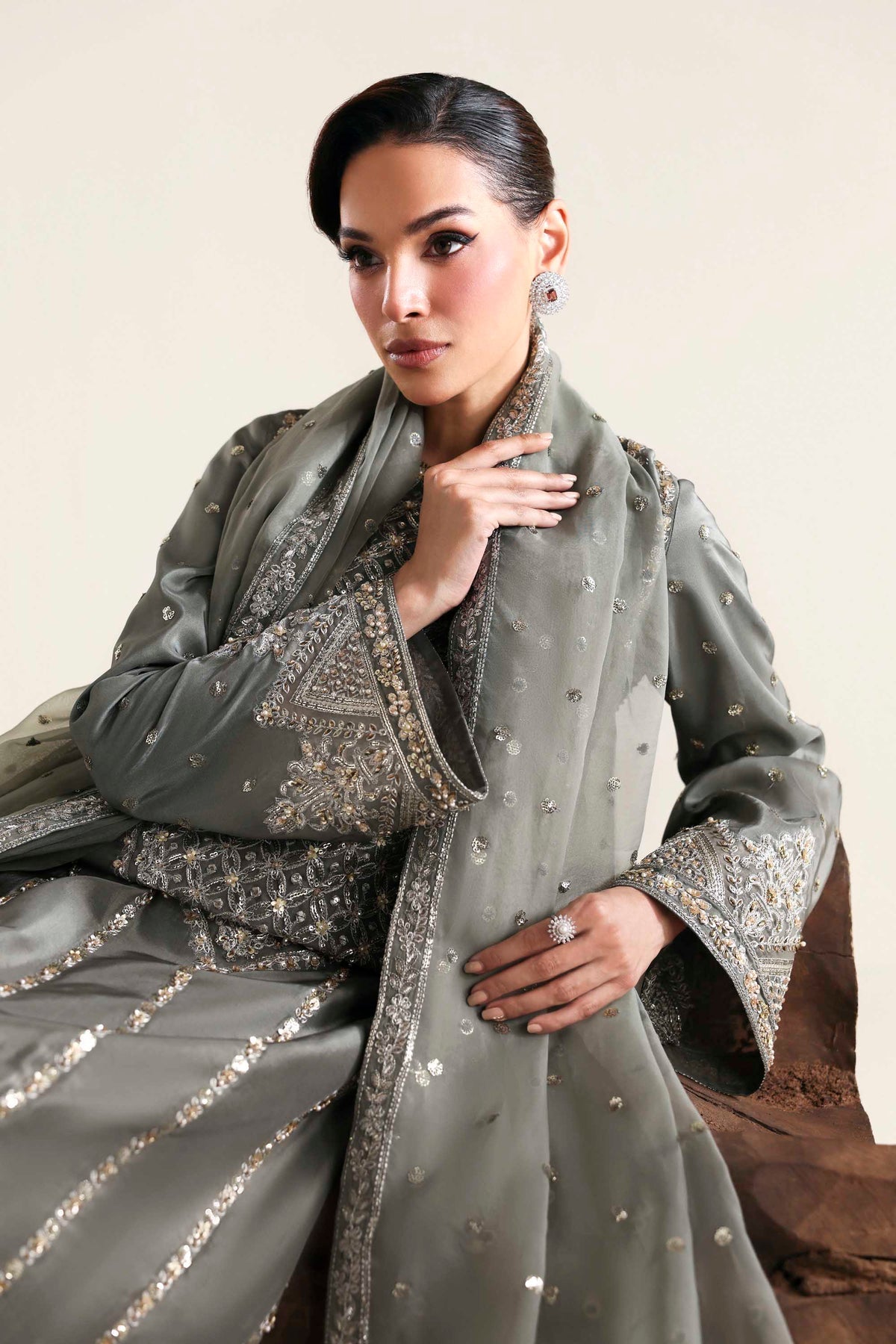 Akbar Aslam | Formal Pret | Zivara - Formal Dress - available at Maria Faisal in UK and USA.