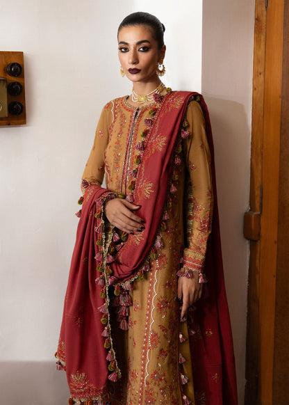 Hussain Rehar | Karandi Winter 24 | Tawn - Ladies Clothes - Maria Faisal