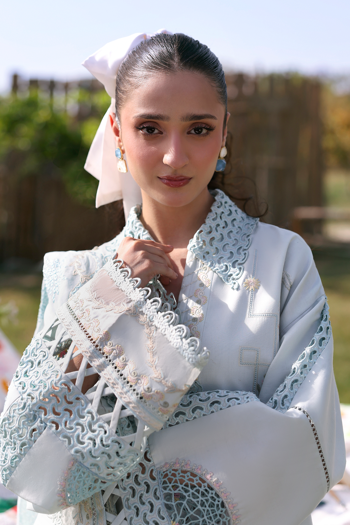 Zarposh | Summer Soiree | Kaelis - Luxury Dress - available at Maria Faisal in UK and USA.