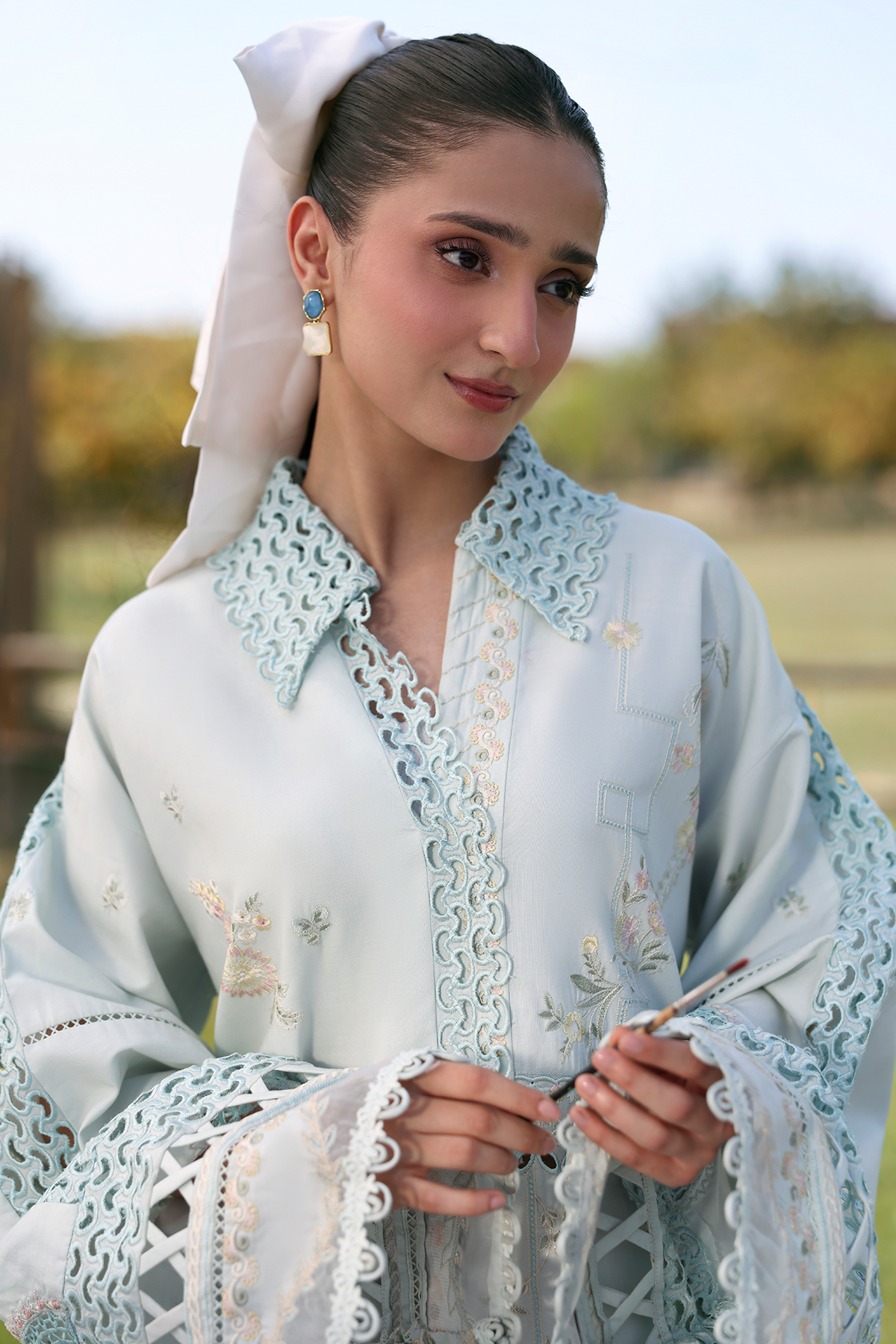 Zarposh | Summer Soiree | Kaelis - Luxury Dress - available at Maria Faisal in UK and USA.