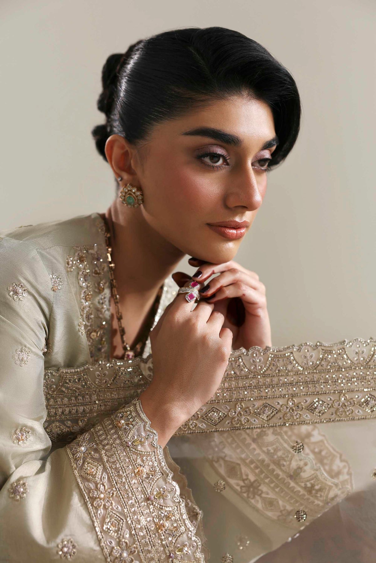 Akbar Aslam | Formal Pret | Aurex - Formal Dress - available at Maria Faisal in UK and USA.