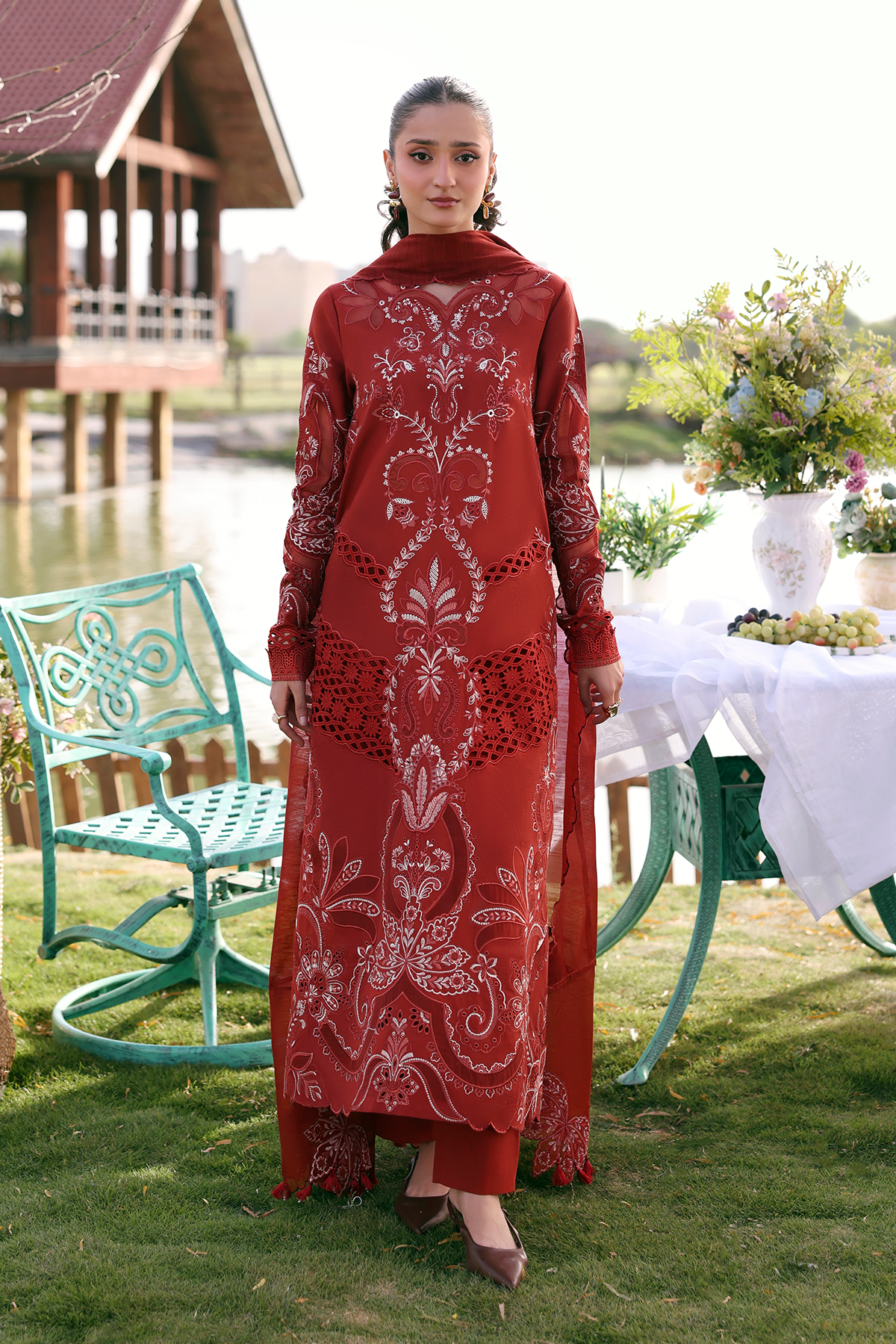 Zarposh | Summer Soiree | Calyx - Luxury Dress - available at Maria Faisal in UK and USA.