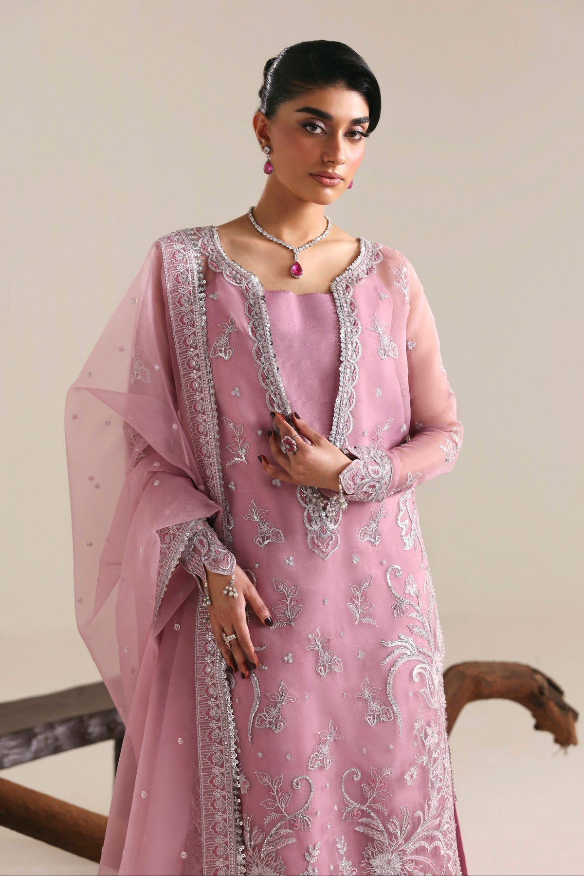 Akbar Aslam | Formal Pret | Vale - Formal Dress - available at Maria Faisal in UK and USA.