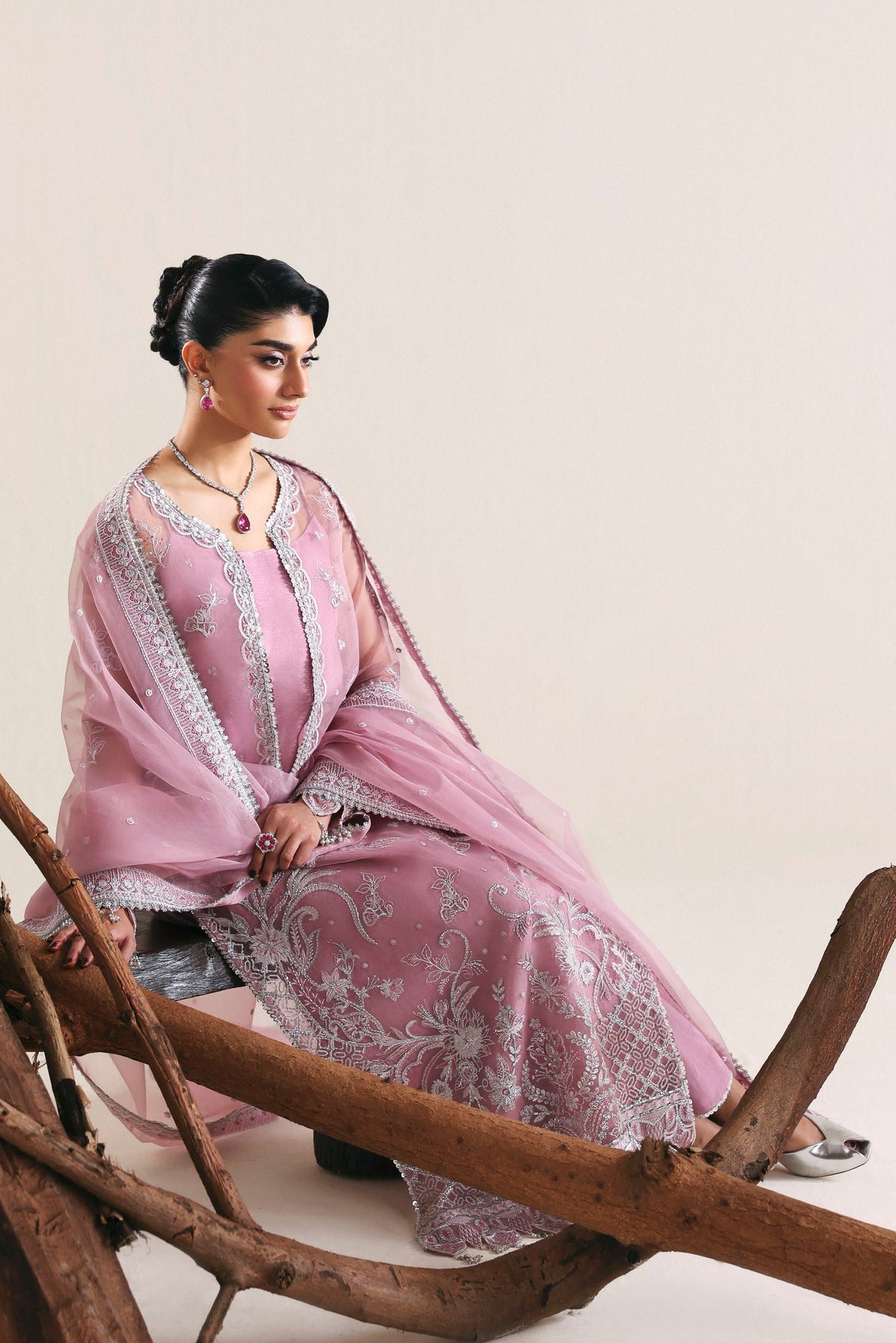 Akbar Aslam | Formal Pret | Vale - Formal Dress - available at Maria Faisal in UK and USA.