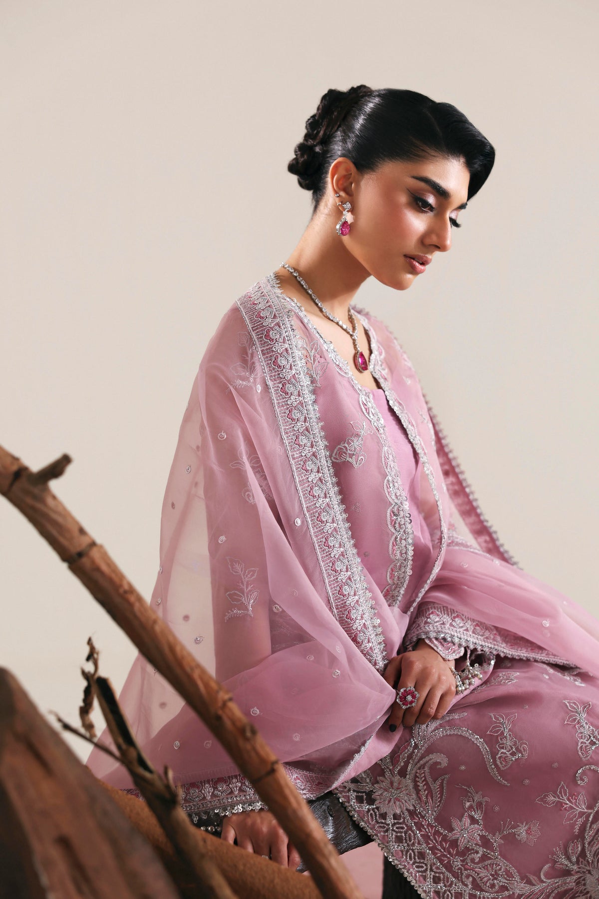 Akbar Aslam | Formal Pret | Vale - Formal Dress - available at Maria Faisal in UK and USA.