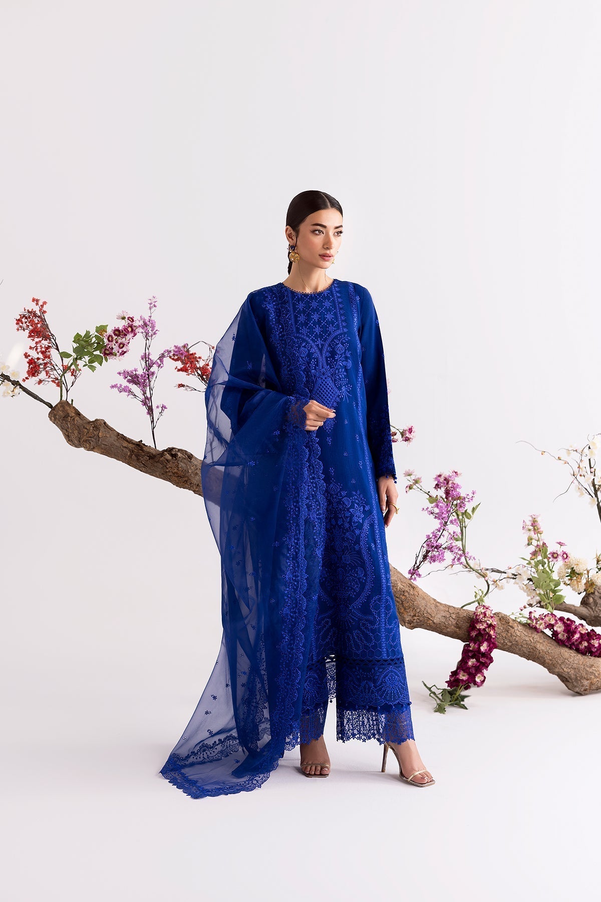 Enzo I Tu Es Aime I Bleue - Ladies Clothes - Maria Faisal