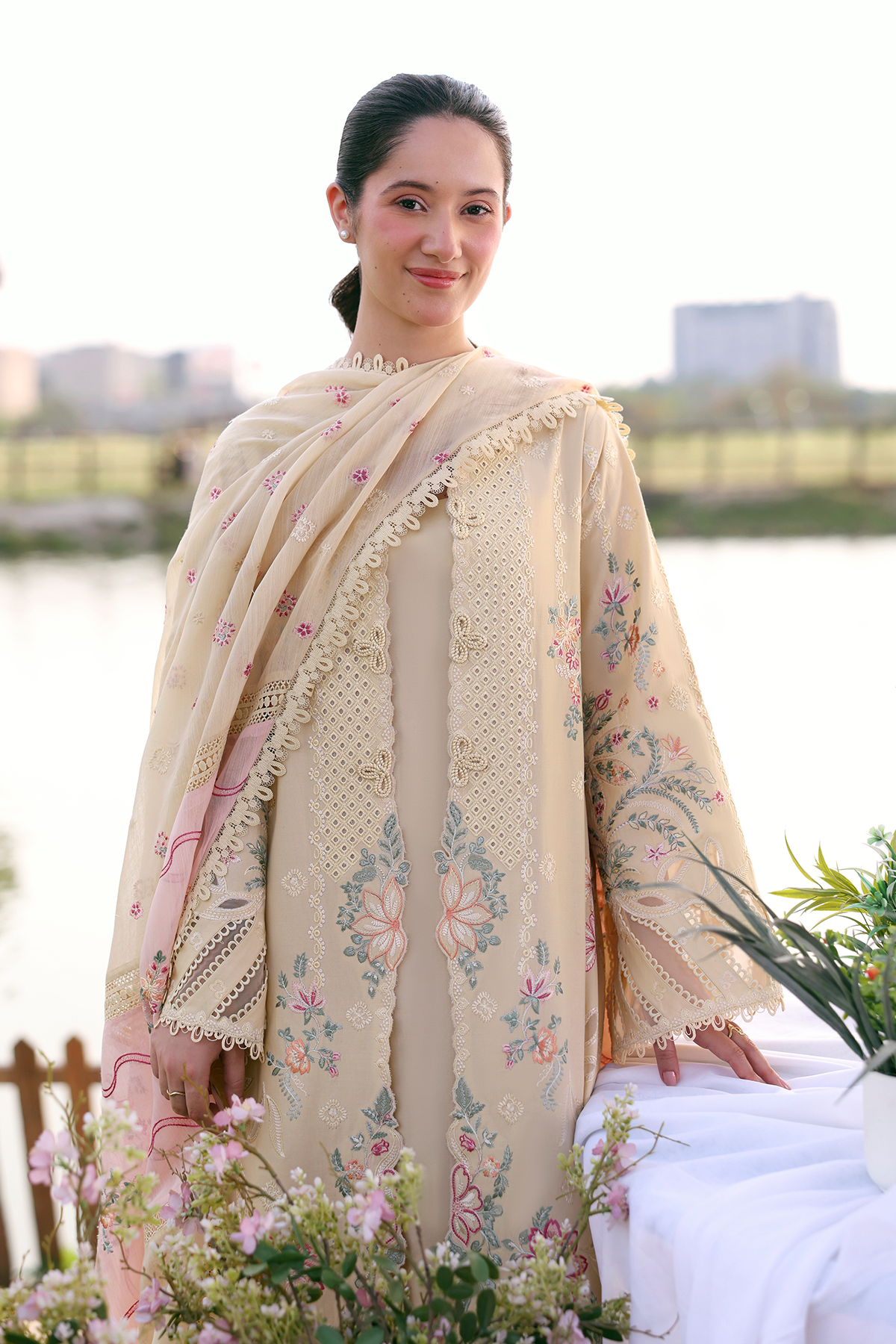 Zarposh | Summer Soiree | Ismera - Luxury Dress - available at Maria Faisal in UK and USA.