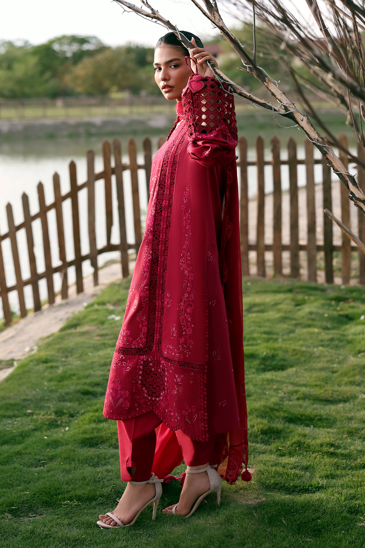Zarposh | Summer Soiree | Cynelle - Luxury Dress - available at Maria Faisal in UK and USA.