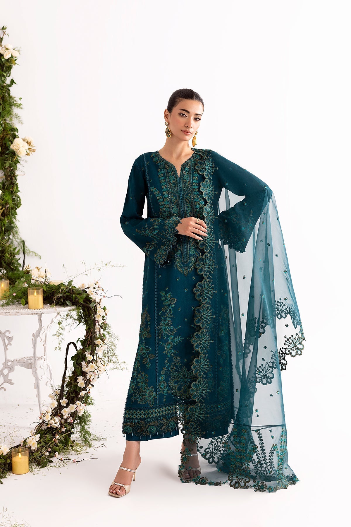 Enzo I Tu Es Aime I Sarcelle - Ladies Clothes - Maria Faisal