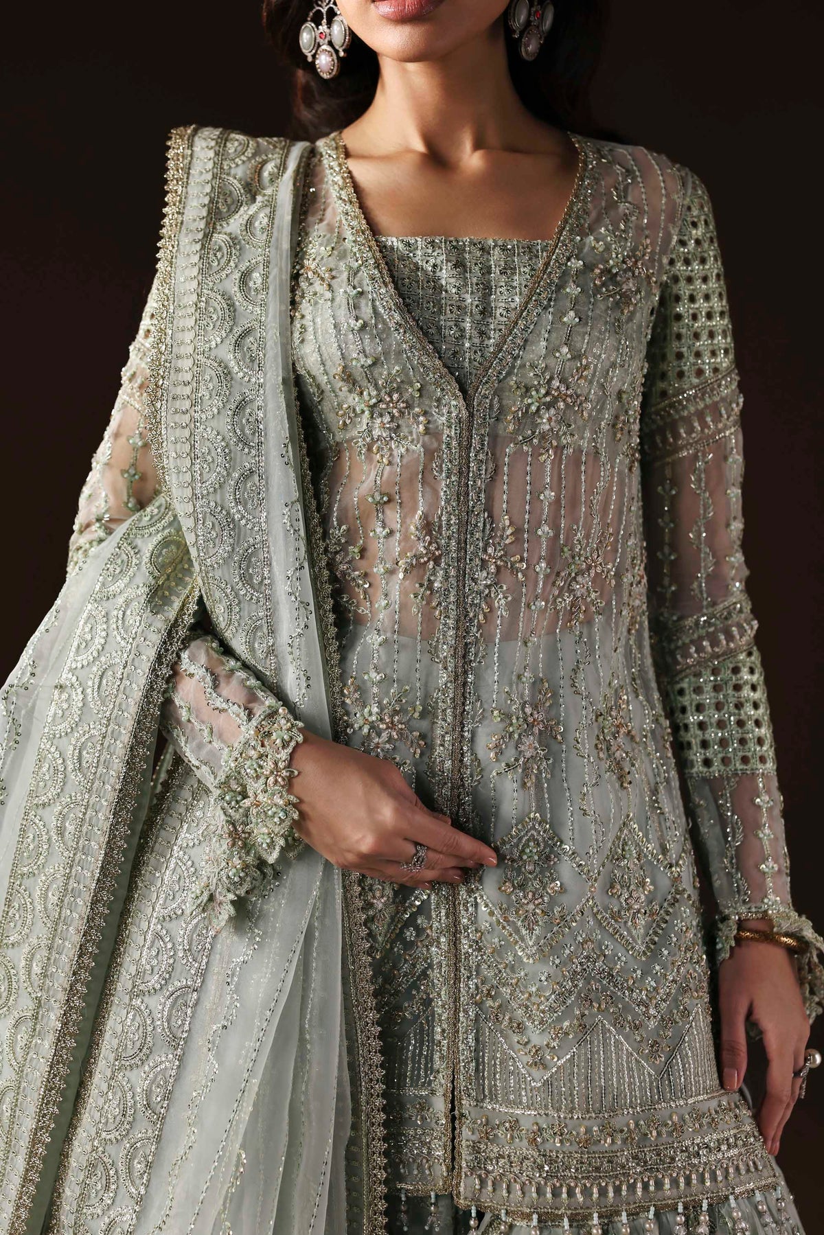Akbar Aslam | Luxury Formals | Muse - Formal Dress - available at Maria Faisal in UK and USA.