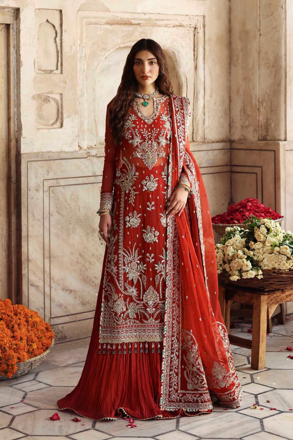 Akbar Aslam | Rang Mahal Formals | Zarbaft - Formal Dress - available at Maria Faisal in UK and USA.