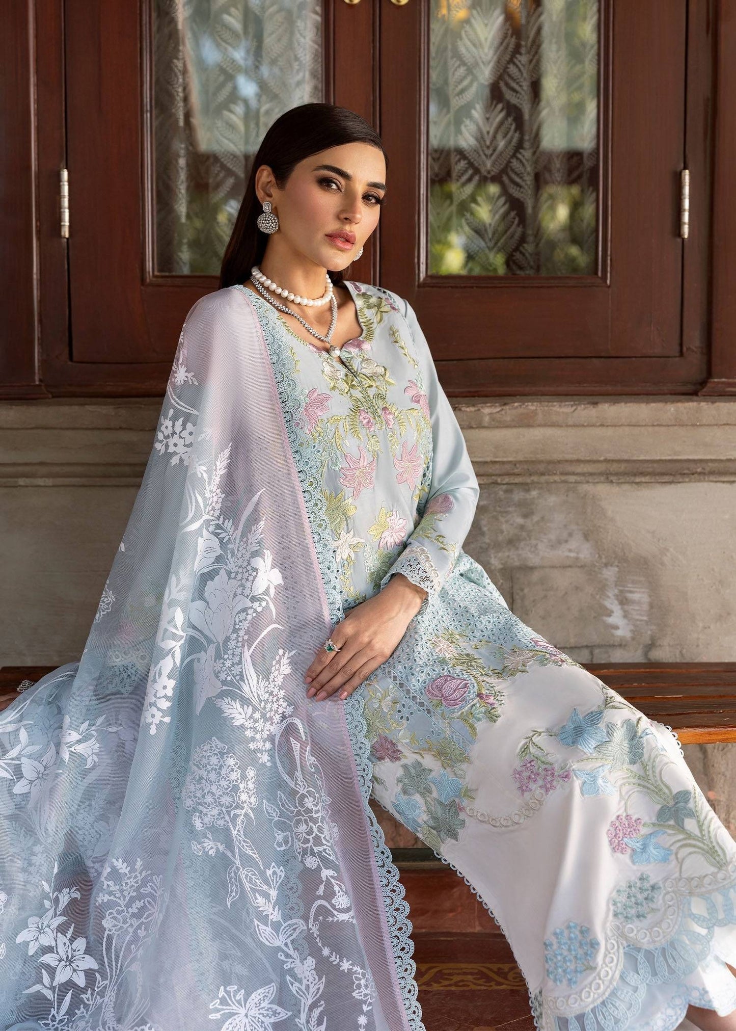 Saira Shakira | Bloom Lawn 25 | LOTUS REVERIE 4-B by Maria Faisal - Registered Vendor of : Saira Shakira - type : Ladies Clothes - 100% original wedding dresses