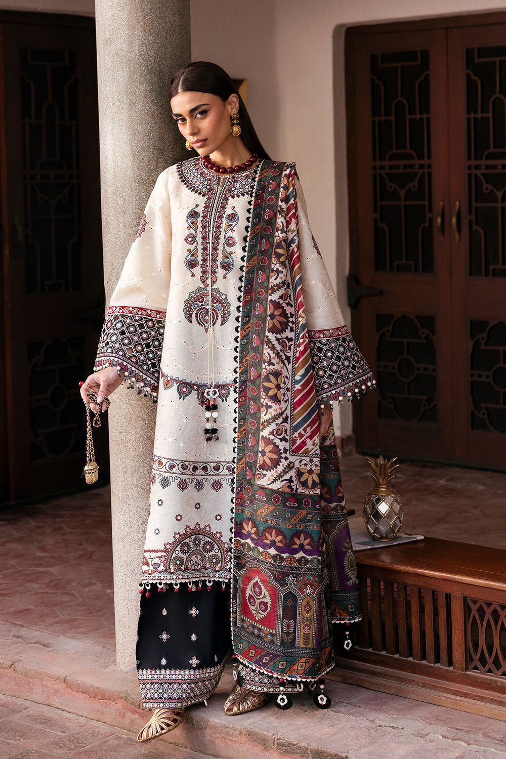 Jazmin | Shahkaar Luxury Eid Lawn SS26 | SL26-D02 - Luxury Dress - available at Maria Faisal in UK and USA.