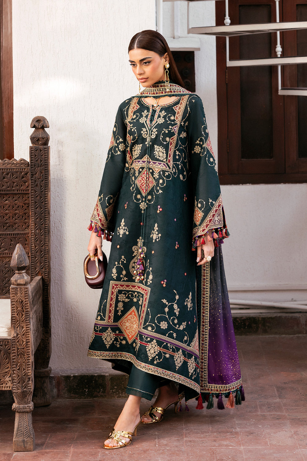 Jazmin | Shahkaar Luxury Eid Lawn SS26 | SL26-D03 - Luxury Dress - available at Maria Faisal in UK and USA.