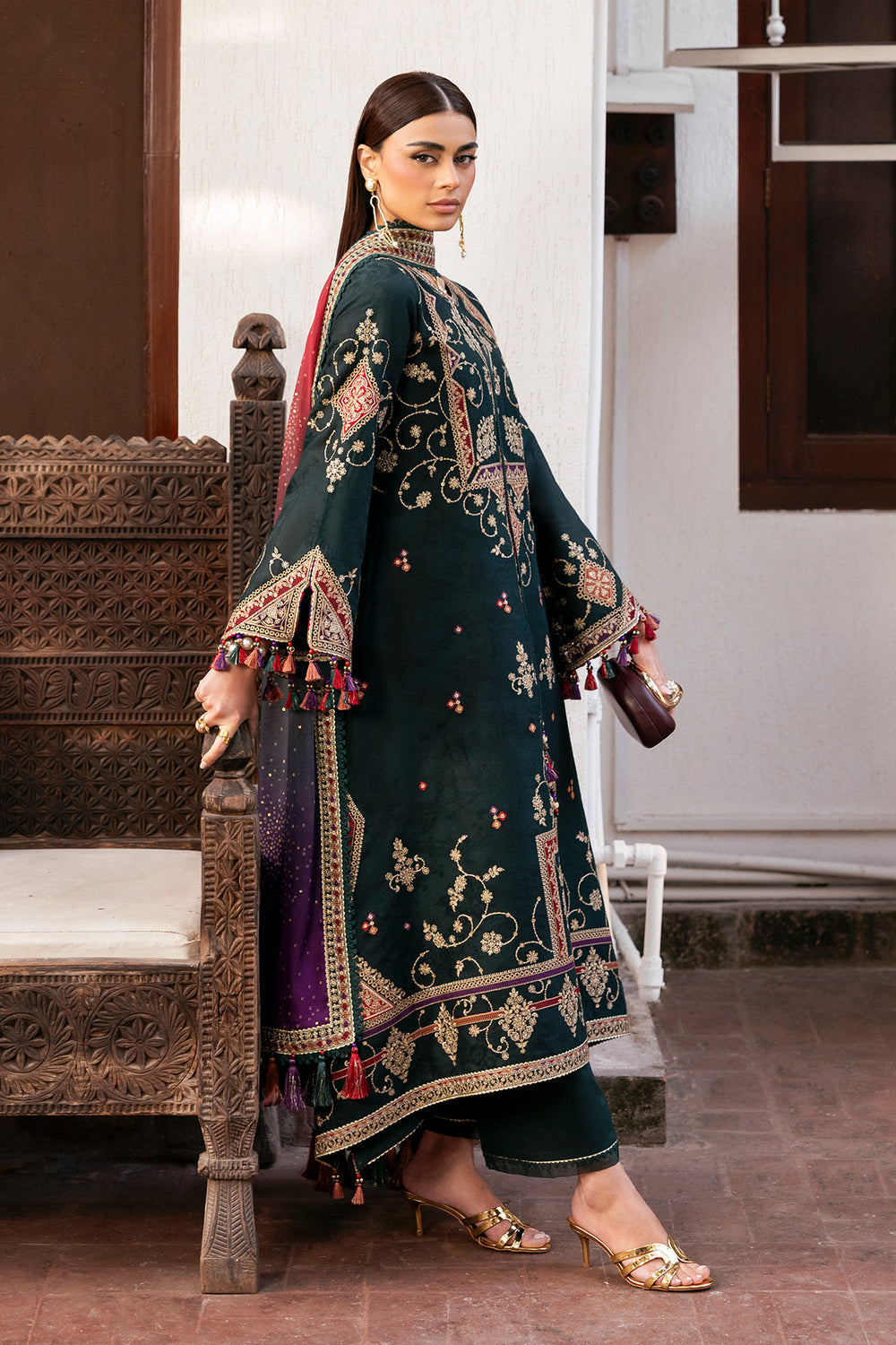 Jazmin | Shahkaar Luxury Eid Lawn SS26 | SL26-D03 - Luxury Dress - available at Maria Faisal in UK and USA.