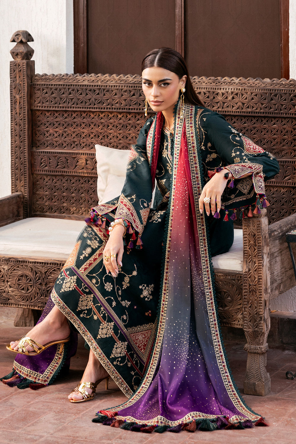 Jazmin | Shahkaar Luxury Eid Lawn SS26 | SL26-D03 - Luxury Dress - available at Maria Faisal in UK and USA.