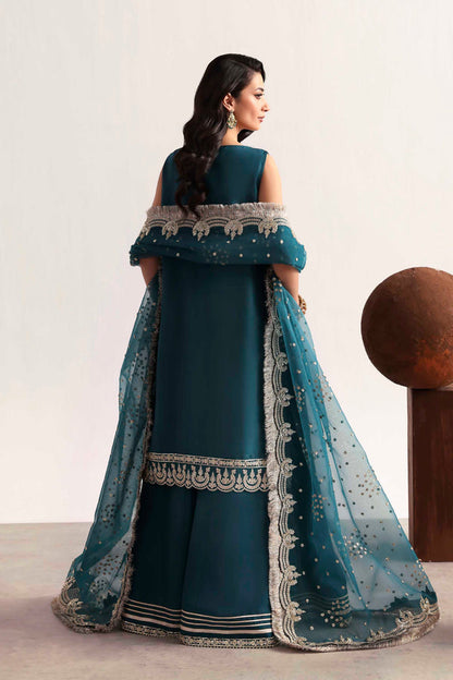 Teal – authentic Pakistani dress from the Luxury Formals 25 collection for women in the UK