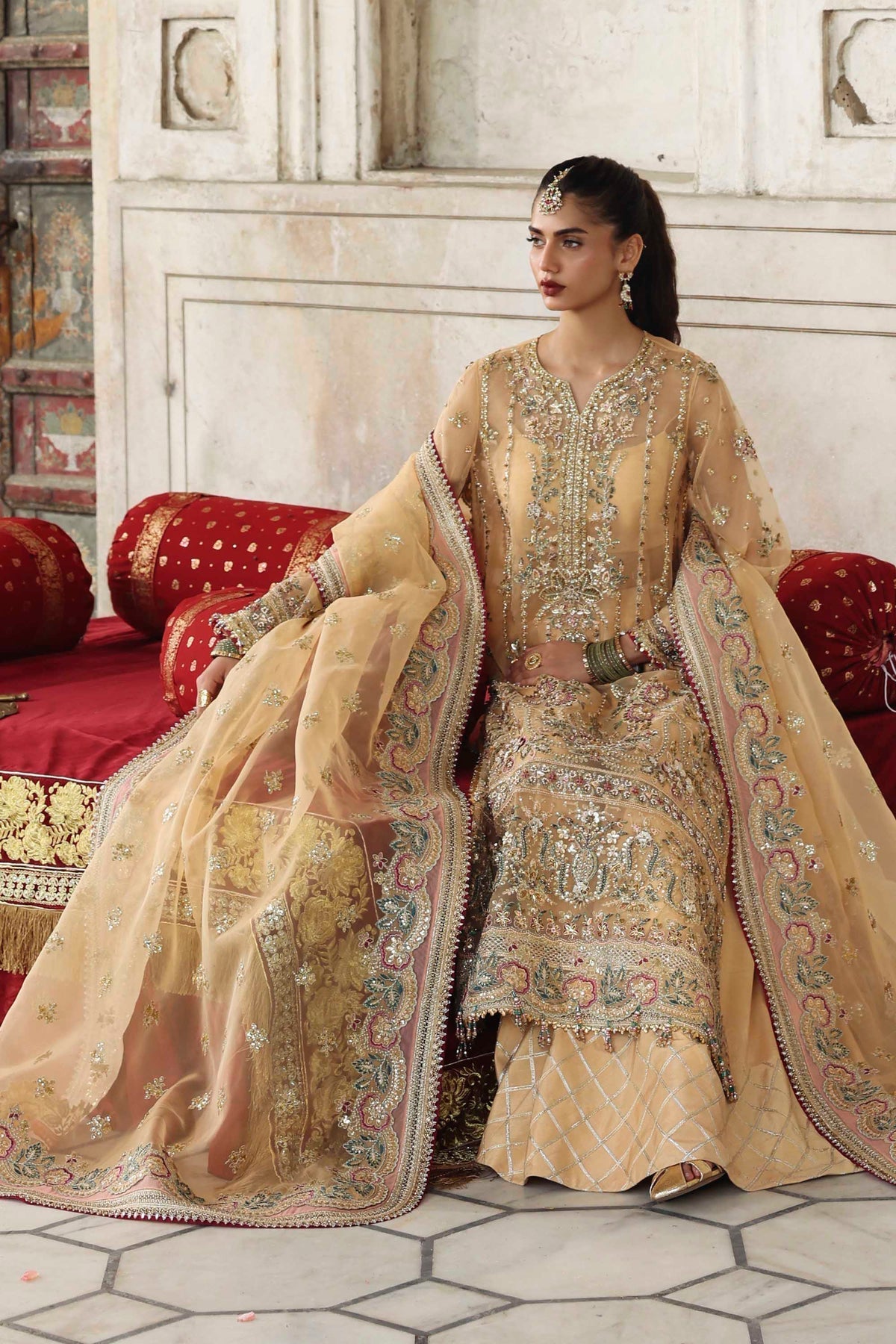 Akbar Aslam | Rang Mahal Formals | Mishil - Formal Dress - available at Maria Faisal in UK and USA.