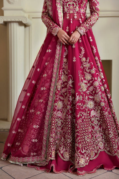 Inara | Ophelia Luxury Formal | CARMINE - Formal Dress - available at Maria Faisal in UK and USA.
