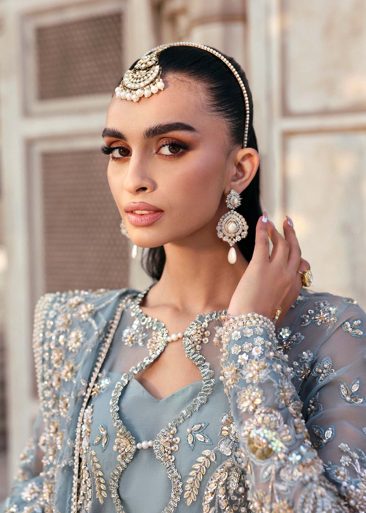 Akbar Aslam | Rajkumari Bridals | Shazmin - Designer Dress with Intricate embroidery and embellishments. Shop elegent wedding dress at Maria Faisal.
