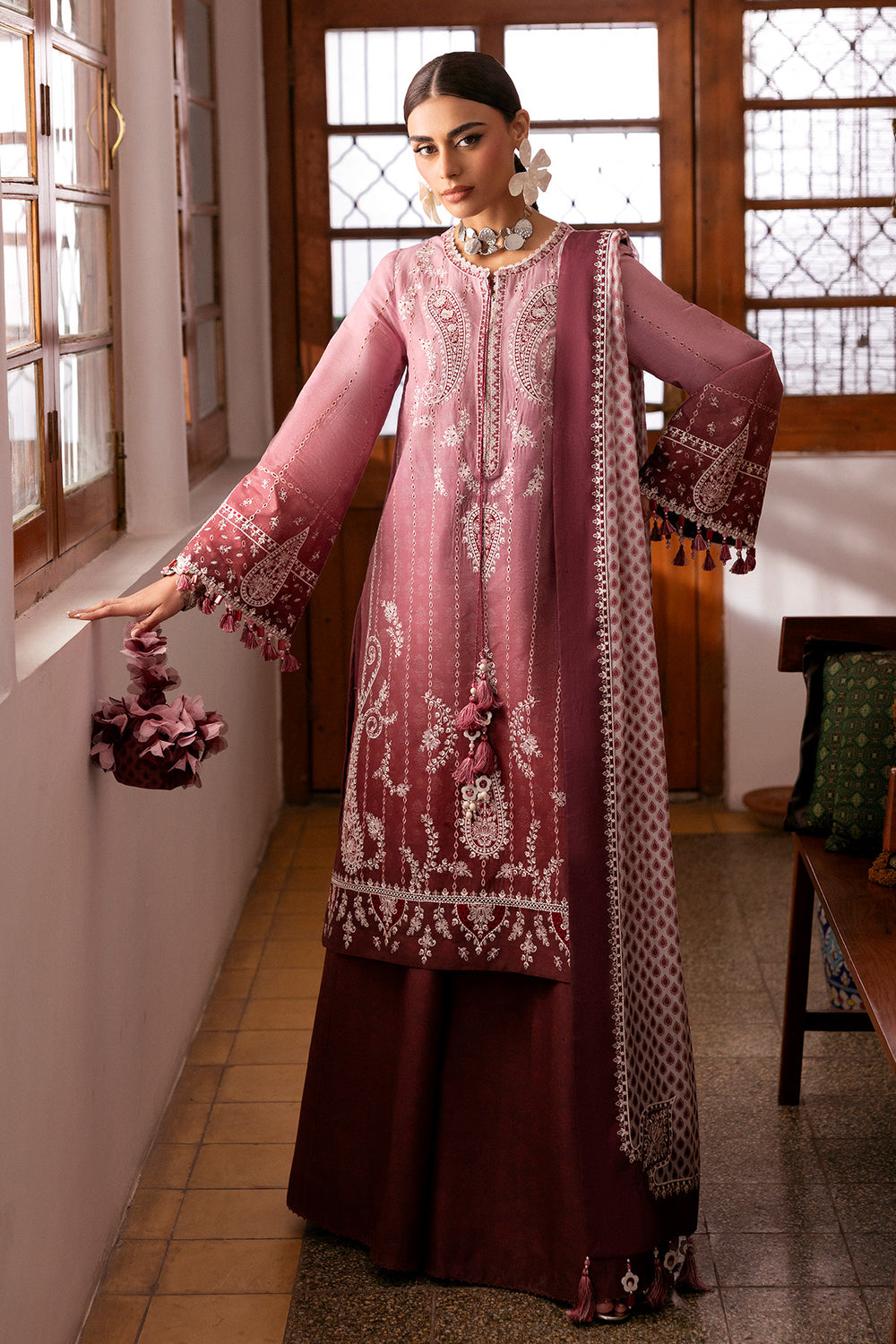 Jazmin | Shahkaar Luxury Eid Lawn SS26 | SL26-D08 - Luxury Dress - available at Maria Faisal in UK and USA.