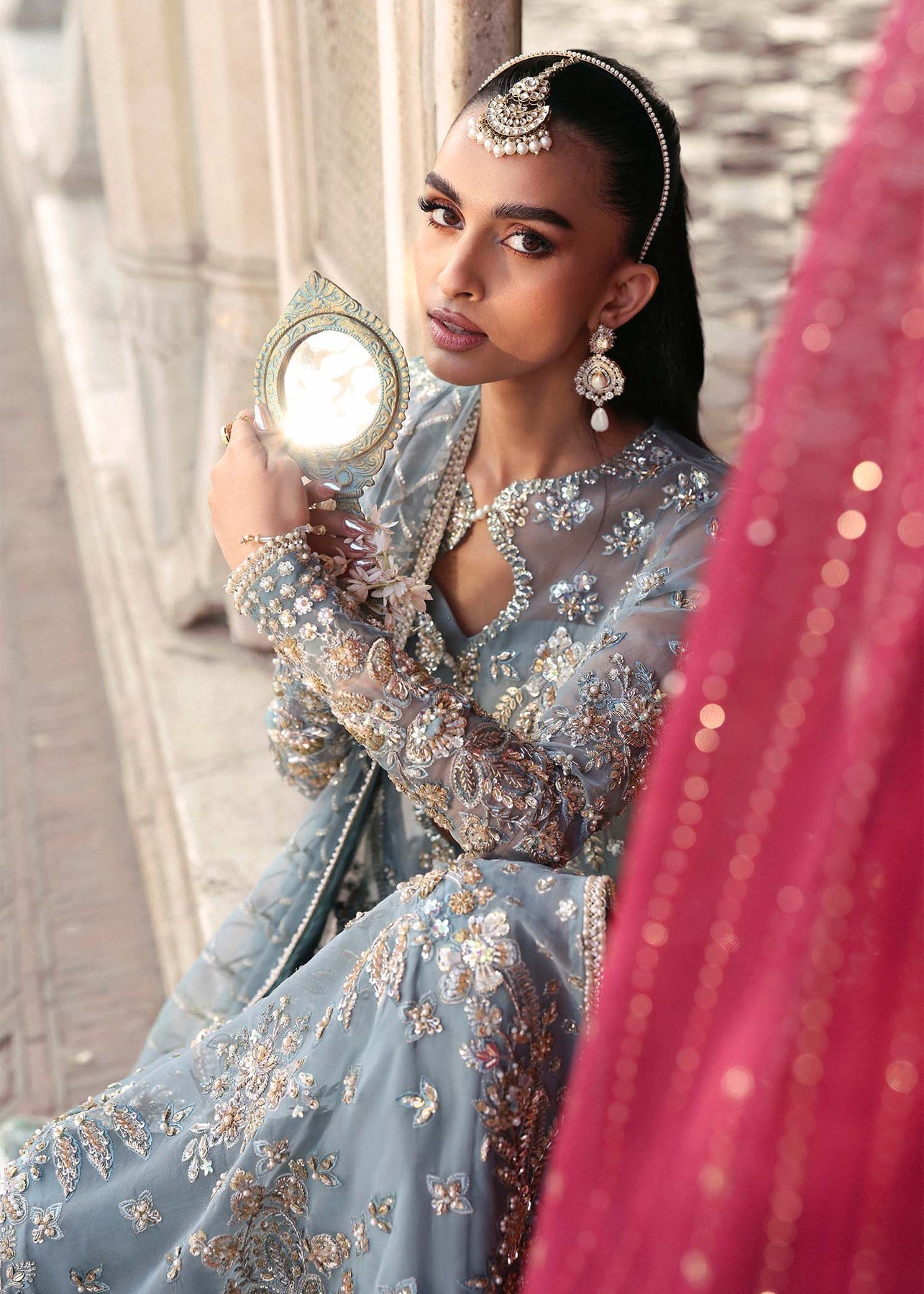 Akbar Aslam | Rajkumari Bridals | Shazmin - Designer Dress with Intricate embroidery and embellishments. Shop elegent wedding dress at Maria Faisal.