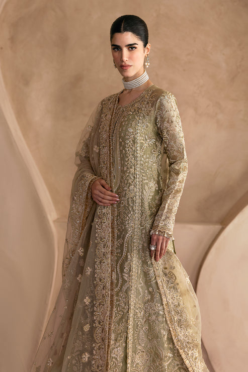 Emaan Adeel | Clay Couture | LUSTRE - Designer Dress with Intricate embroidery and embellishments. Shop elegent wedding dress at Maria Faisal.