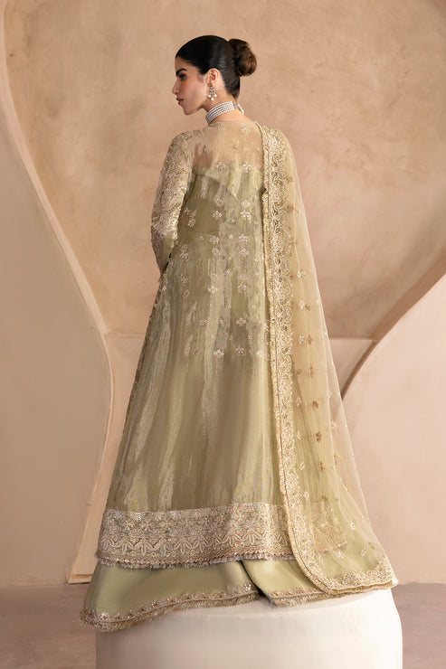 Emaan Adeel | Clay Couture | LUSTRE - Designer Dress with Intricate embroidery and embellishments. Shop elegent wedding dress at Maria Faisal.