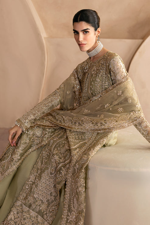 Emaan Adeel | Clay Couture | LUSTRE - Designer Dress with Intricate embroidery and embellishments. Shop elegent wedding dress at Maria Faisal.