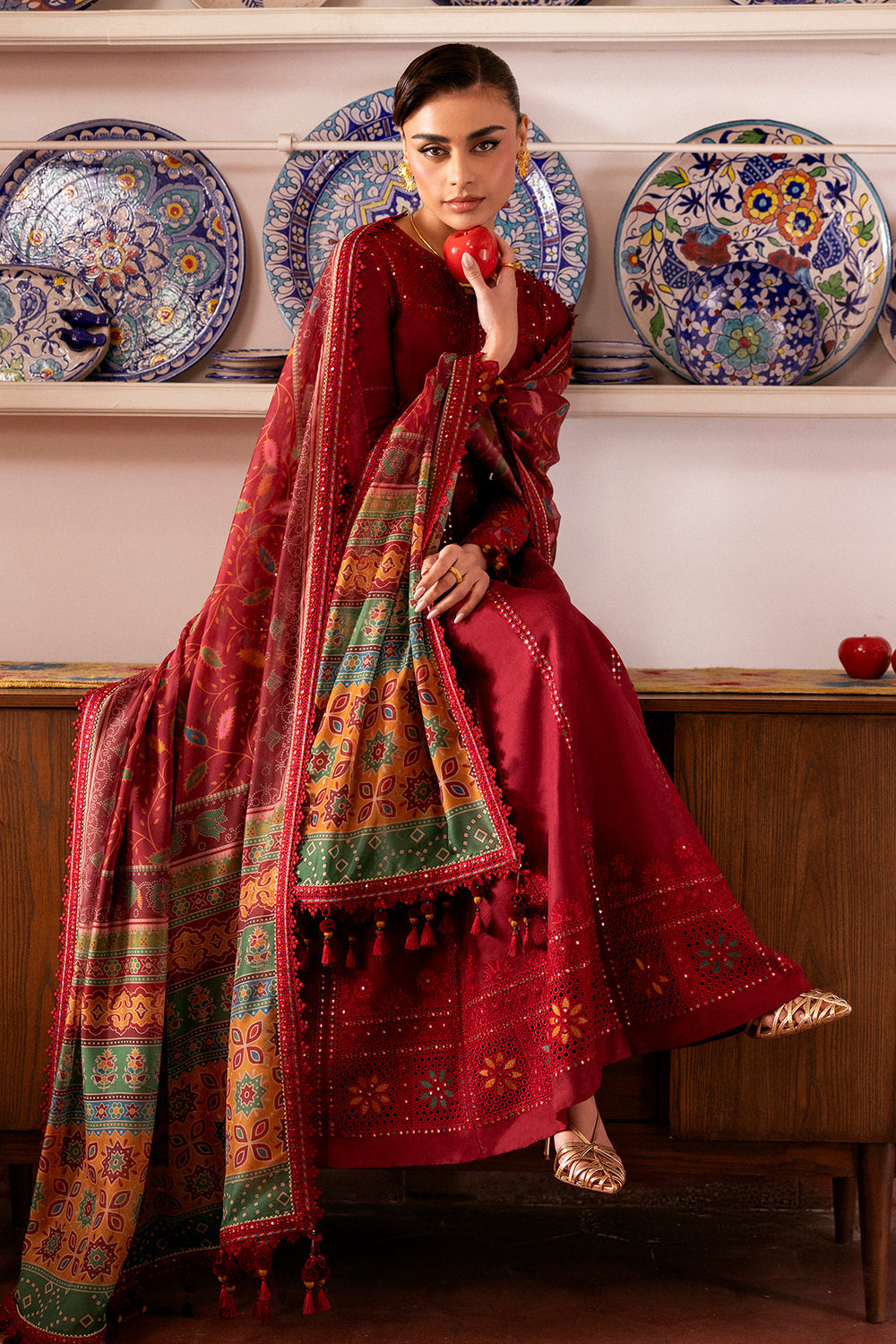 Jazmin | Shahkaar Luxury Eid Lawn SS26 | SL26-D06 - Luxury Dress - available at Maria Faisal in UK and USA.