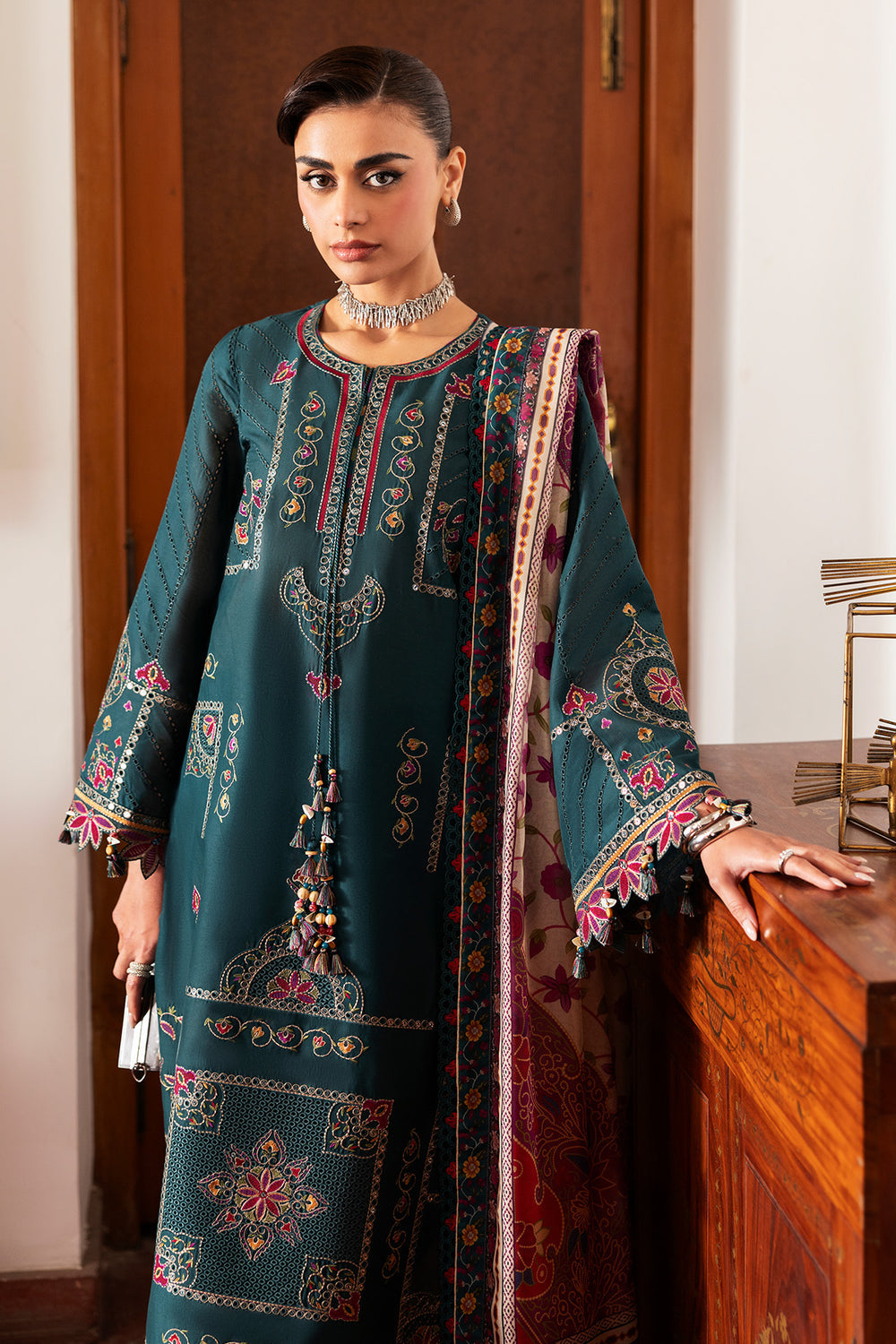 Jazmin | Shahkaar Luxury Eid Lawn SS26 | SL26-D10 - Luxury Dress - available at Maria Faisal in UK and USA.
