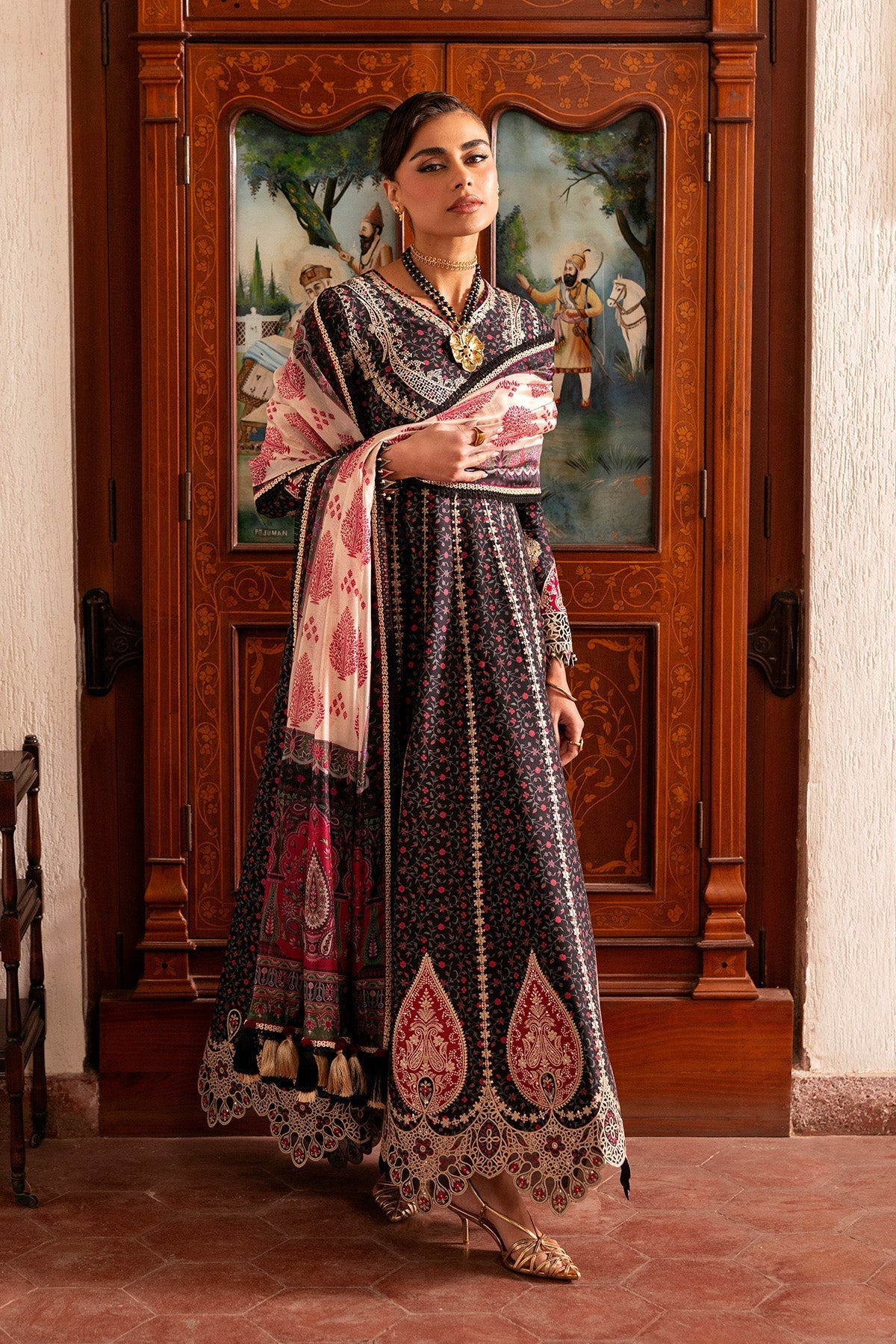 Jazmin | Shahkaar Luxury Eid Lawn SS26 | SL26-D09 - Luxury Dress - available at Maria Faisal in UK and USA.