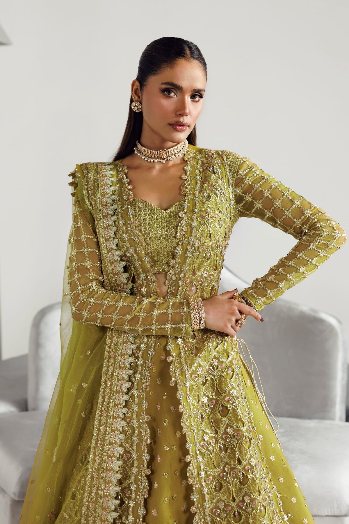 Akbar Aslam | Luxury Formals | Daria - Formal Dress - available at Maria Faisal in UK and USA.