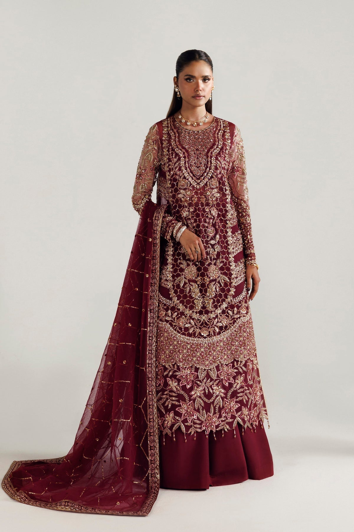 Akbar Aslam | Luxury Formals | Azelle - Formal Dress - available at Maria Faisal in UK and USA.